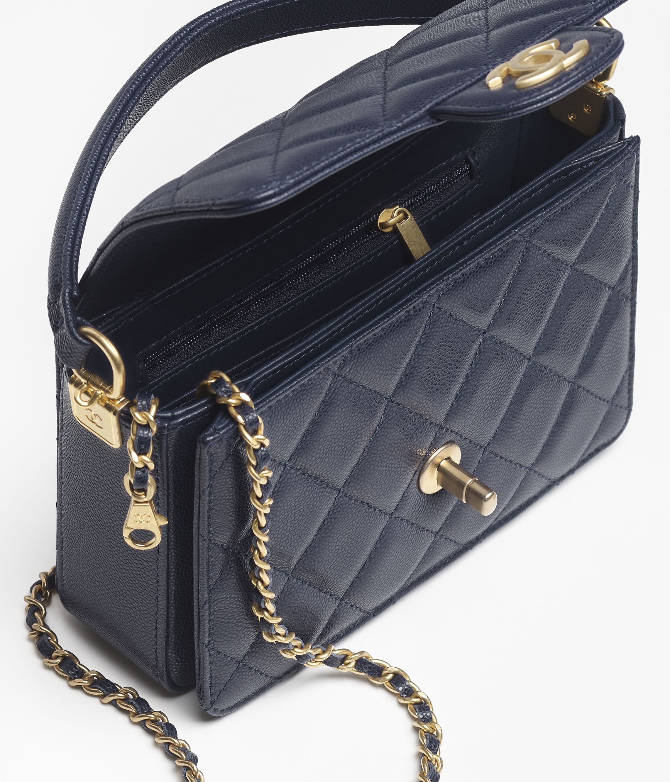 Navy blue chanel bag cheap