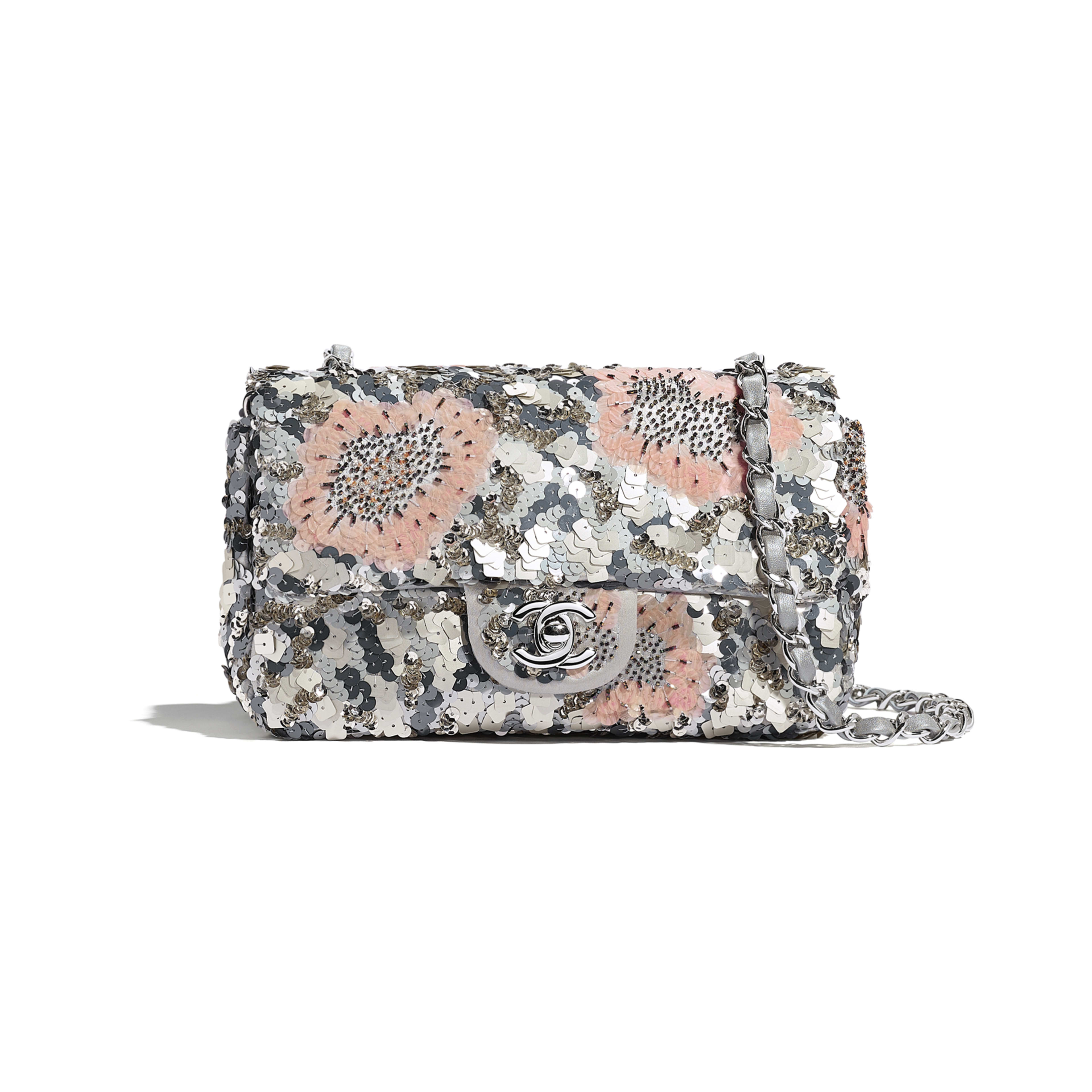 pink and grey bag