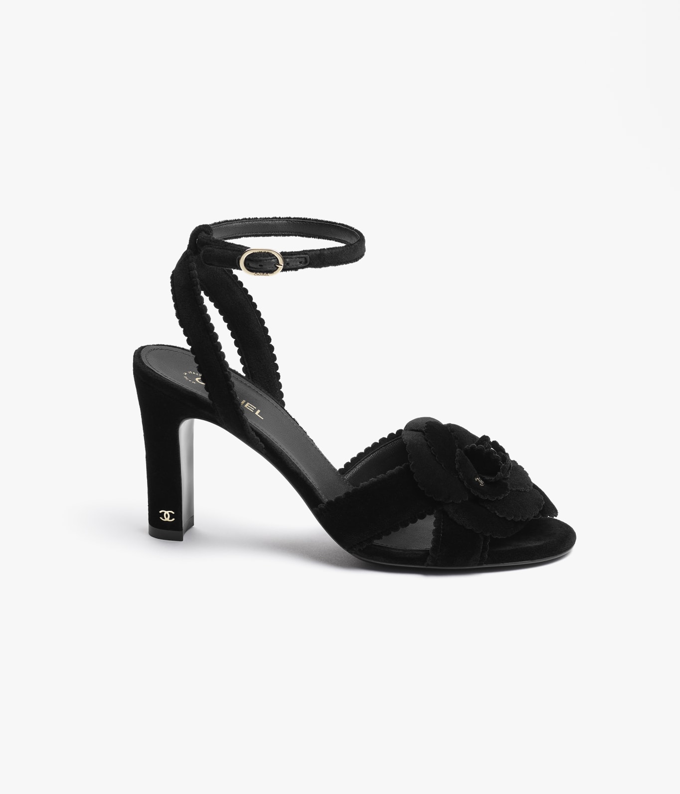 Sandales Velours noir Mode CHANEL