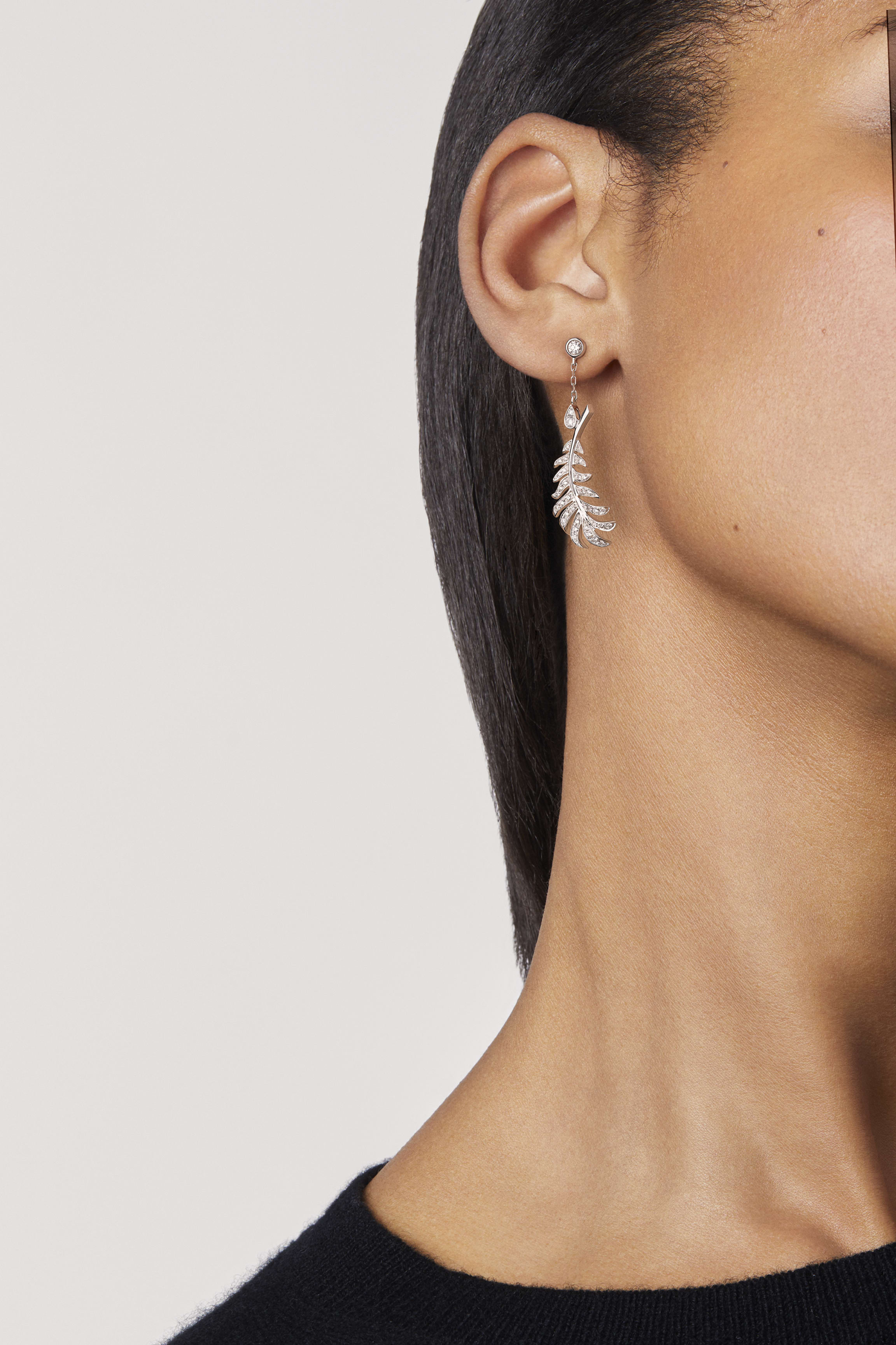 Chanel plume earrings store