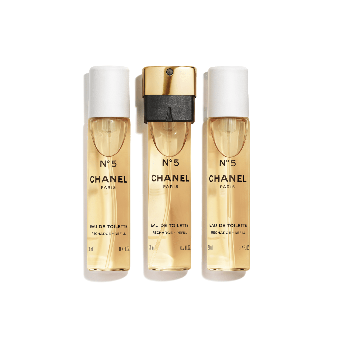 N 5 Eau de Toilette Twist and Spray 3x0.7 FL. OZ. CHANEL