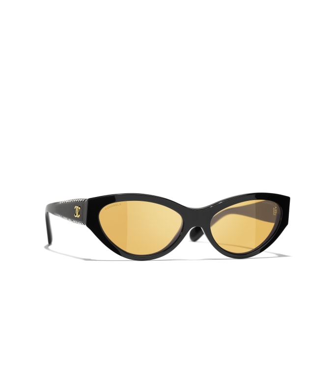 Chanel black cat eye sunglasses store