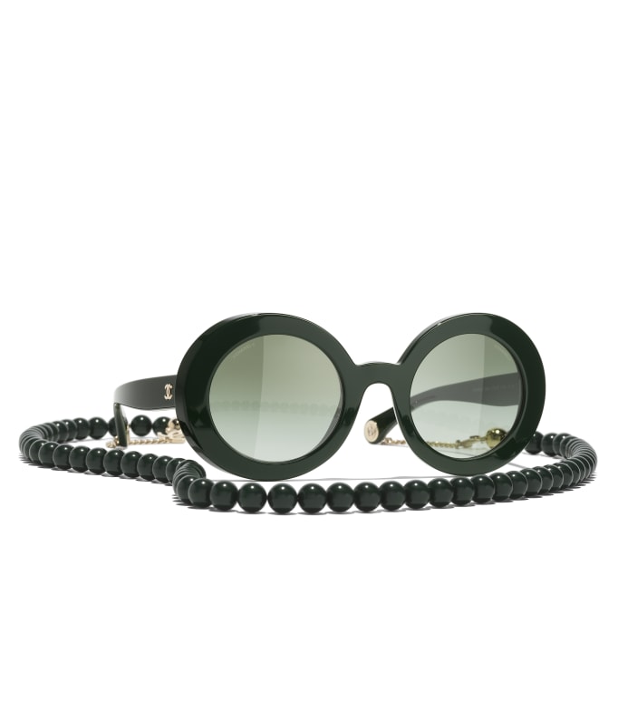 Round clearance chanel sunglasses