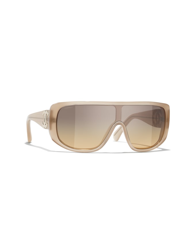 Chanel Shield Sunglasses in Brown