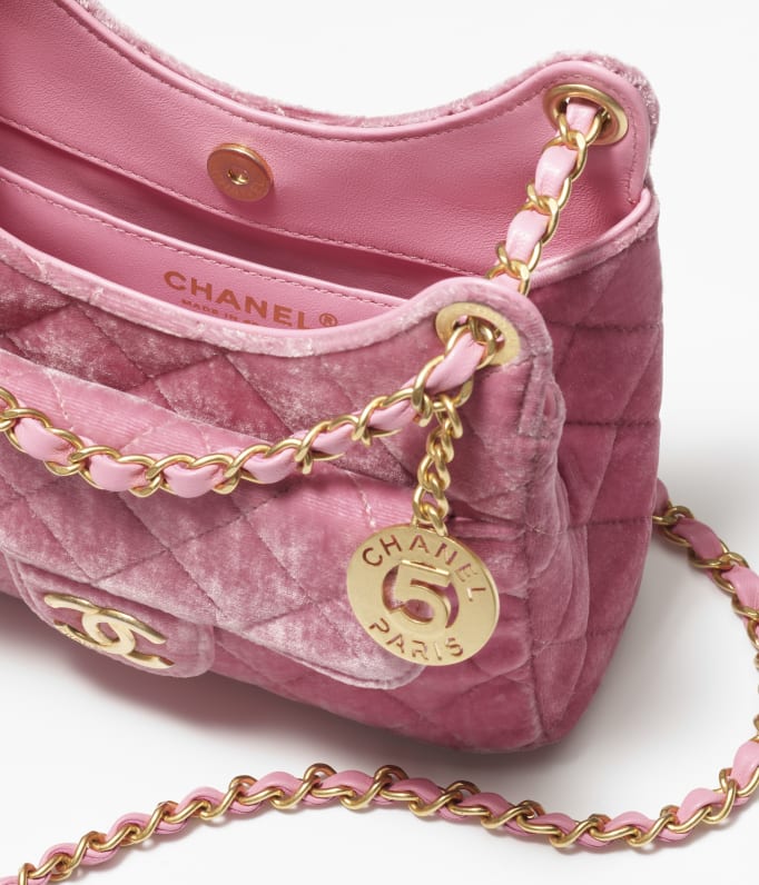Chanel pink hotsell suede bag