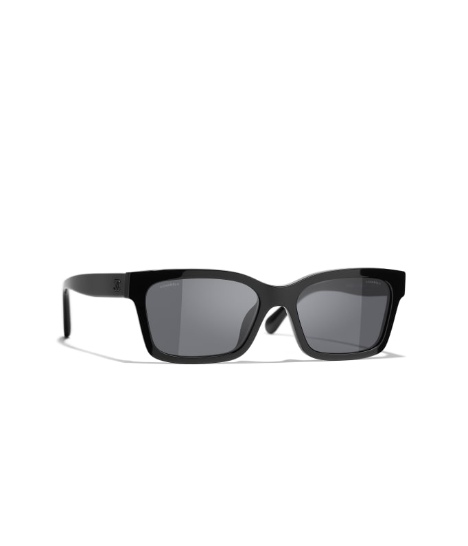 Chanel 5417 Sunglasses Black/Grey Square Women