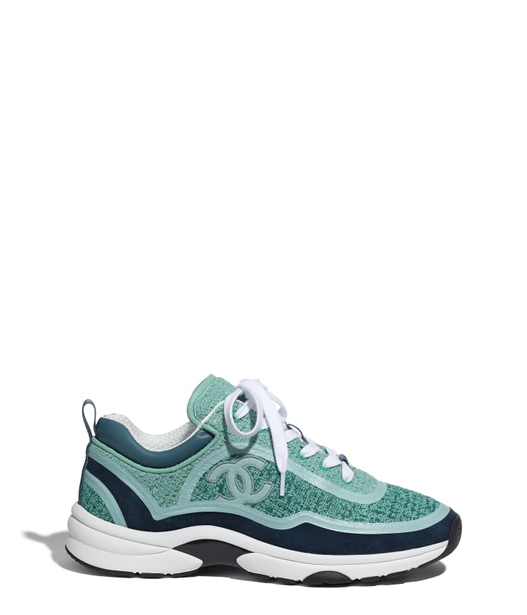 Green chanel shoes