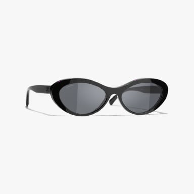 Sunglasses: Oval Sunglasses, acetate — Fashion | CHANEL