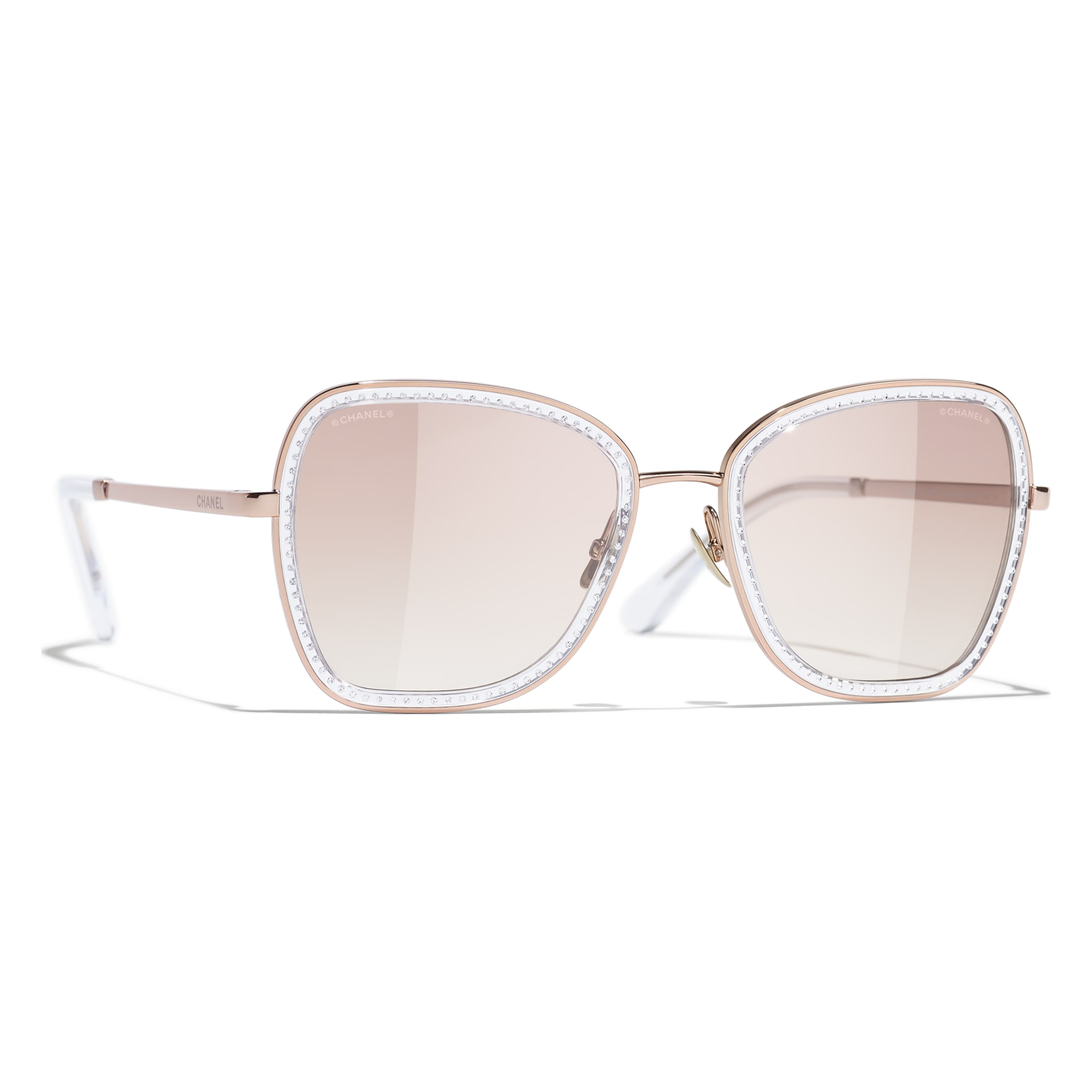 Sunglasses Chanel Pink in Metal - 32716893