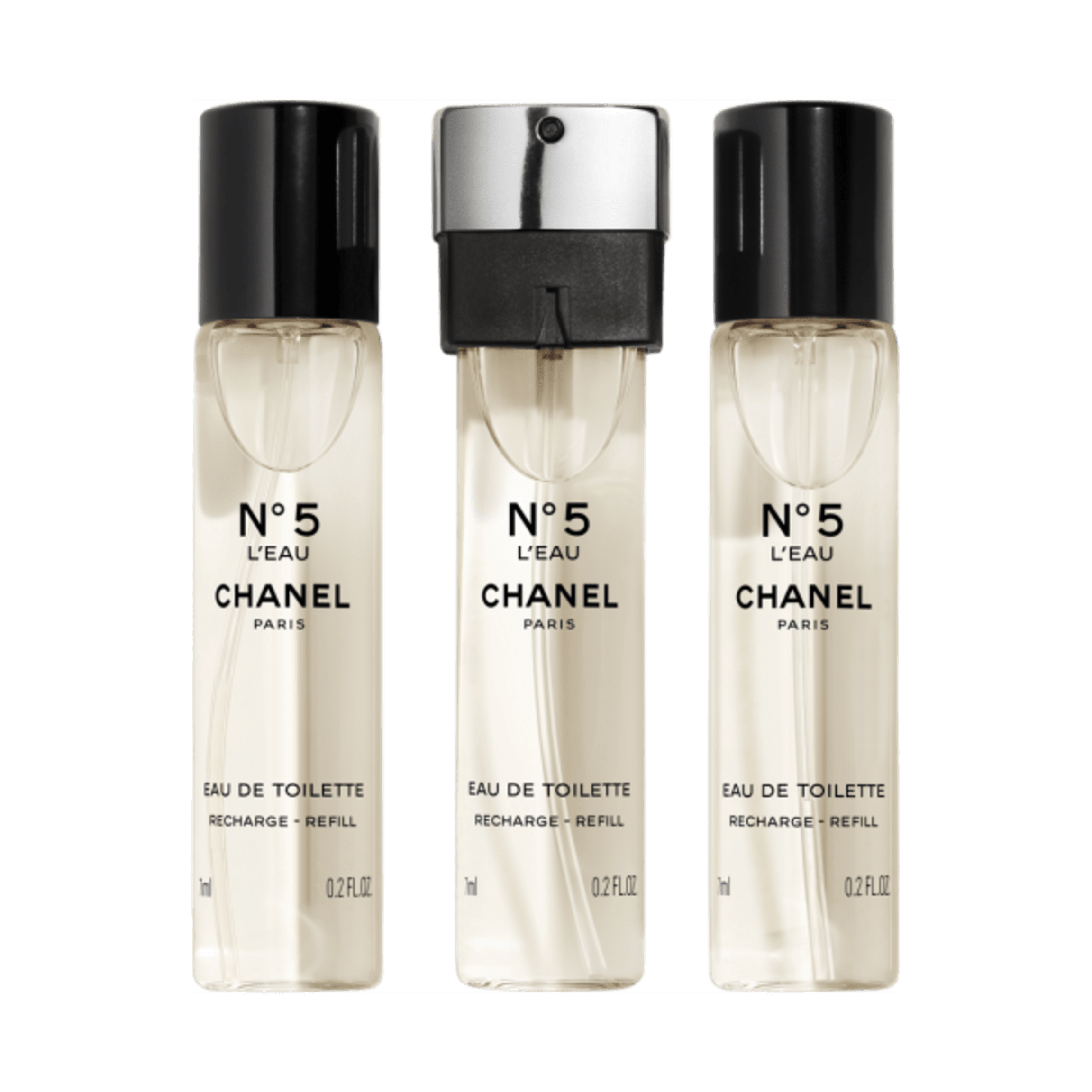 N°5 L'EAU EAU DE TOILETTE MINI TWIST AND SPRAY - 3x7 ml Refill | CHANEL