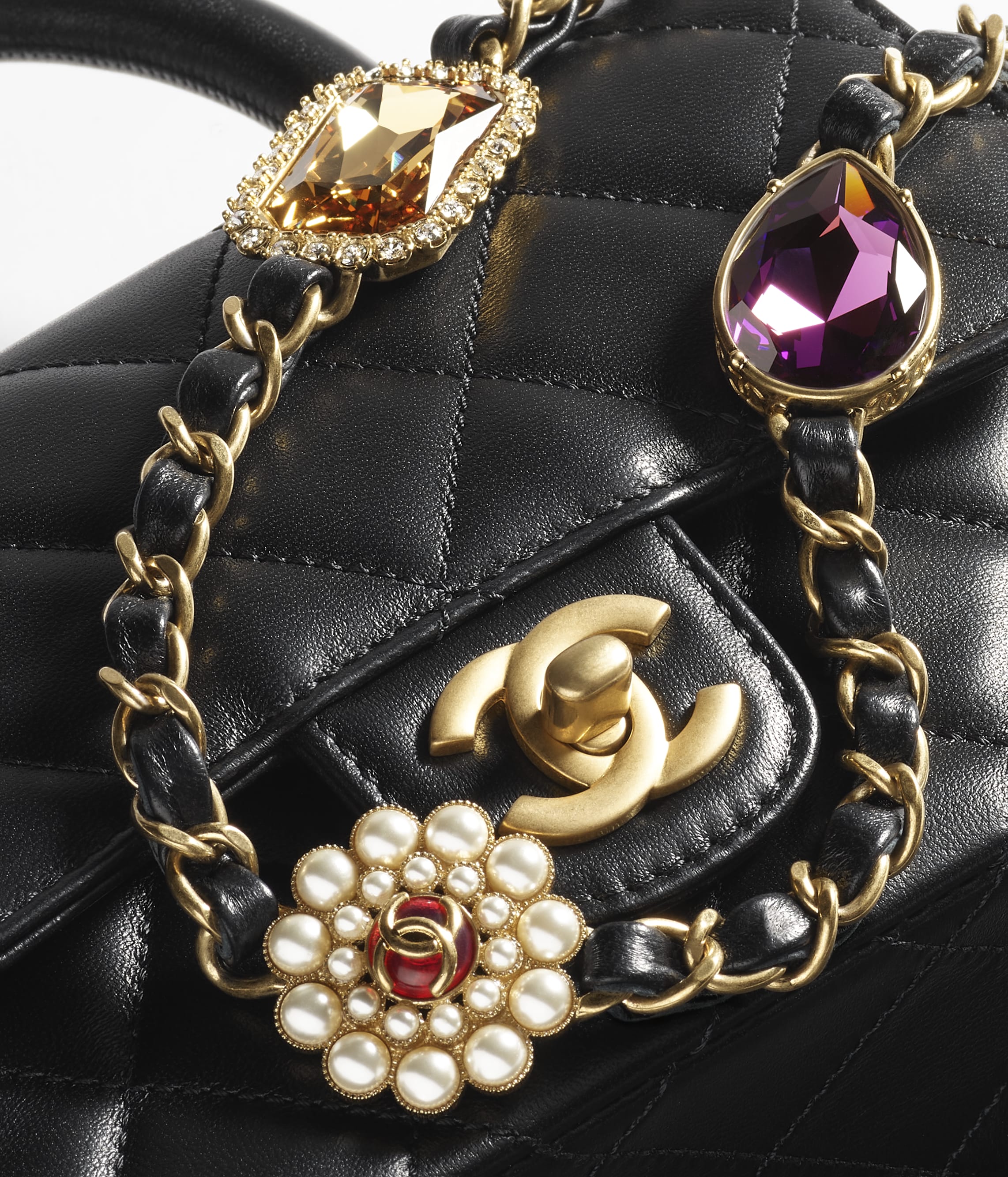 Chanel flap bag with top handle shop