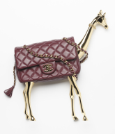 Mini Flap Bag Lambskin & Gold-Tone Metal Dark Burgundy - reference: AS6296B24339U8393