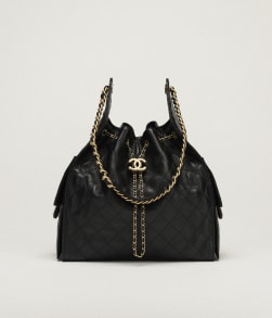 Bolsa CHANEL 25 Média Pele de bovino granulada & Metal Dourado Preto - referencia: AS5311B2030494305