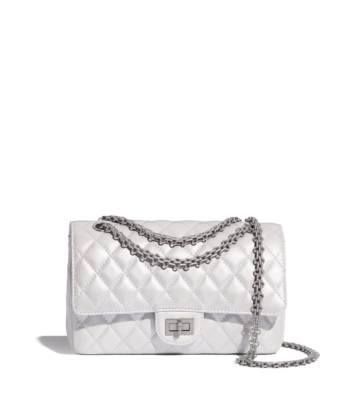 silver colour bag