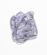 Minitorebka CHANEL 22 Metaliczna skóra cielęca i metal w tonacji srebrnej Kolor liliowy - referencja: AS3980B18804NABJZ