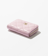 Classic Zipped Coin Purse Lambskin & Gold-Tone Metal Light Pink - reference: AP0216Y04059NADOE
