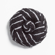 Camélia Tweed de coton, Noir & argenté Ref. AA9006 B10577 NN236