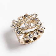 Ring Metall og strass, Gull og krystall Ref. ABA178 B10373 NM707