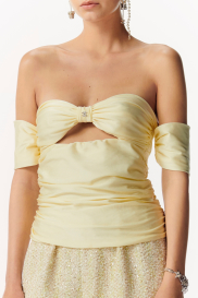 Top Jersey stretch & strass, Jaune Ref. P74893 V62601 NN471