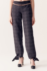 Pants Cotton Tweed, Black, Silver & Green Ref. P75507 V66664 NO213