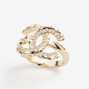 Ring Metal & Diamantés, Gold & Crystal Ref. ABB755 B10484 NN009