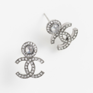 Brincos Metal & Strass, Ruténio, Cinzento & Cristal Ref. ABB700 B14146 NR675