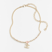 Necklace Metal, Glass Pearls & Strass, Gold, Pink, Pearly White & Crystal Ref. ABB519 B14167 NR614