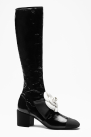 High Boots Crumpled Shiny Fabric & Grosgrain, Black Ref. G45342 B14601 94305