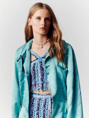 Parkas Water-Repellent Satin, Turkis Ref. P74487 V66108 NM456
