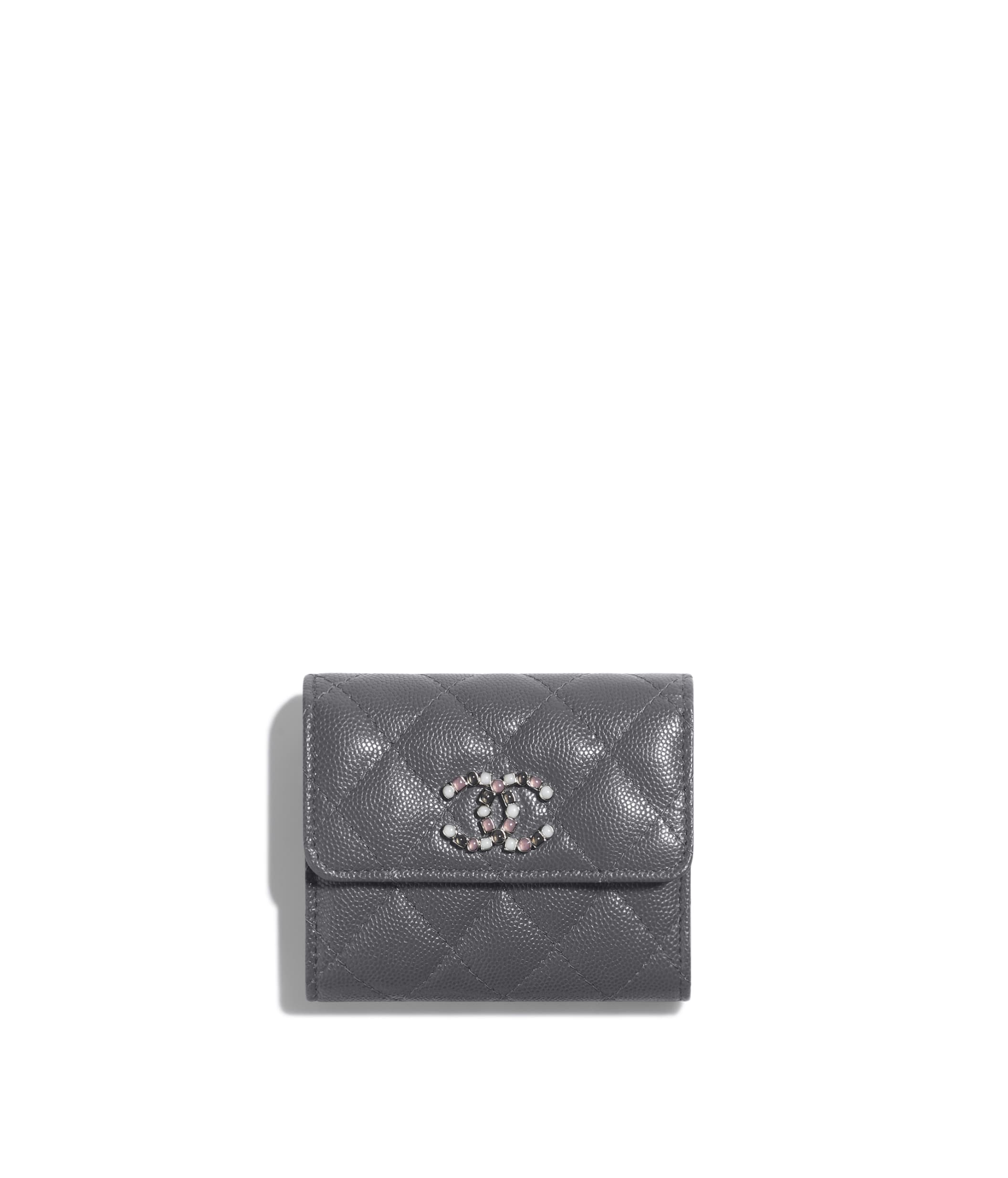 SASOM  Chanel Caviar Quilted Compact French Flap Wallet