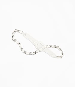 Ketting ceintuur Kalfsleer & metaal Wit & zilver - referentie: AAA760B19298NADHB