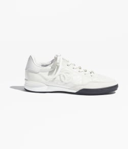 Zapatillas de deporte Piel de ternera brillante, piel de ternera y piel de ternera suave Blanco - referencia: G45839B17446NZB03