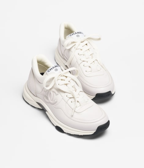 Chanel trainers all white on sale