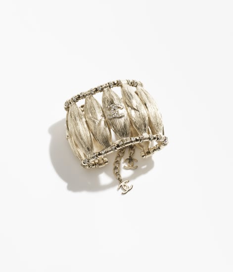 Cuff Metal & Strass Gold & Crystal - reference: ABF852B20552U0907