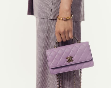Portafoglio con online catena chanel