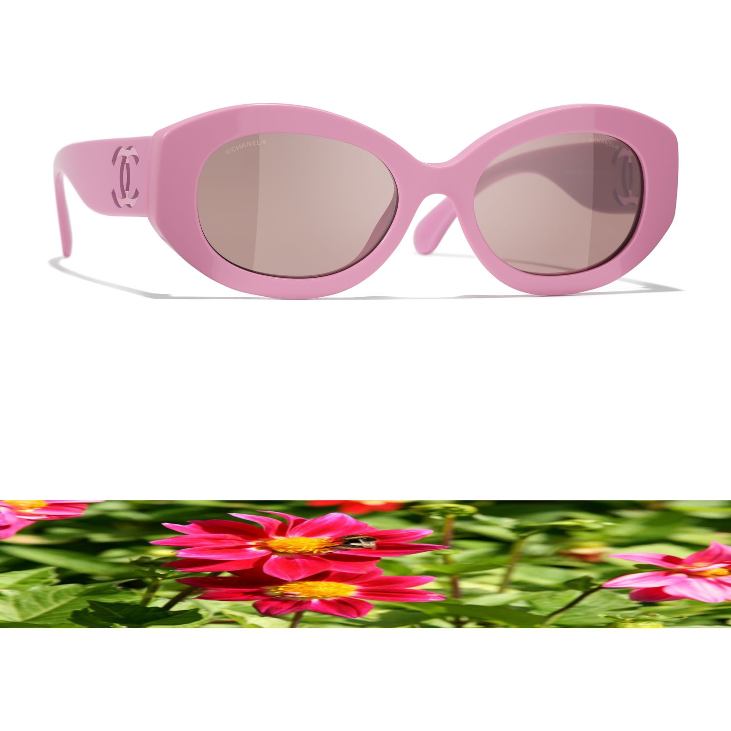 CHANEL Okulary przeciwsłoneczne owalne