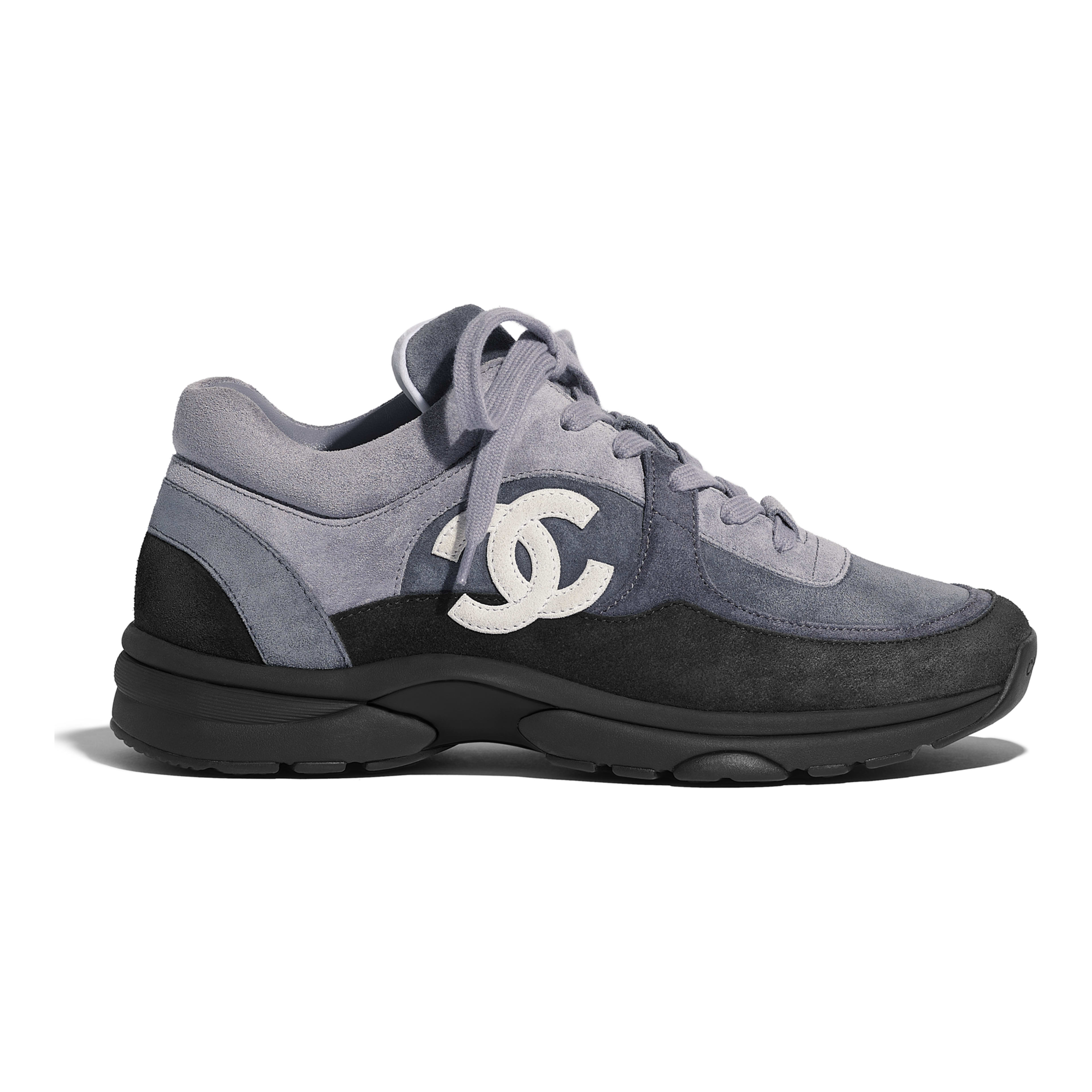 chanel calfskin womens logo sneakers