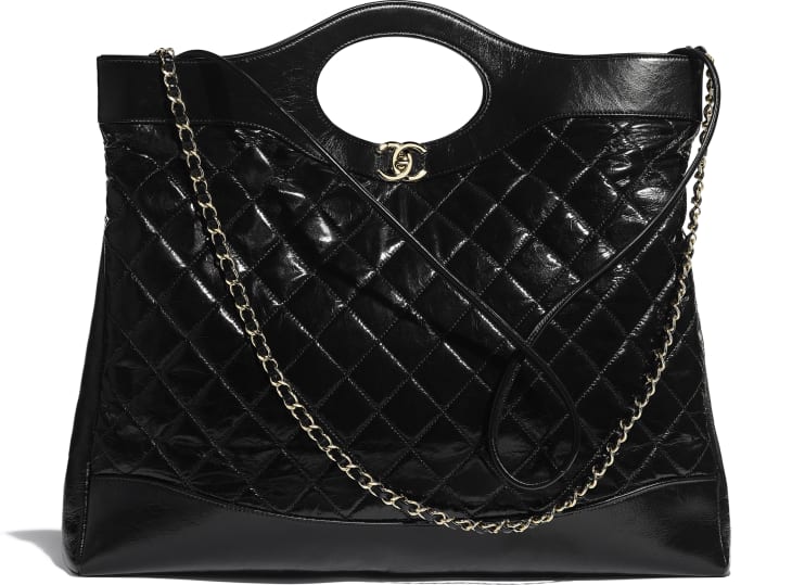 CHANEL 31 Large Shopping Bag , shiny crumpled calfskin & goldtone