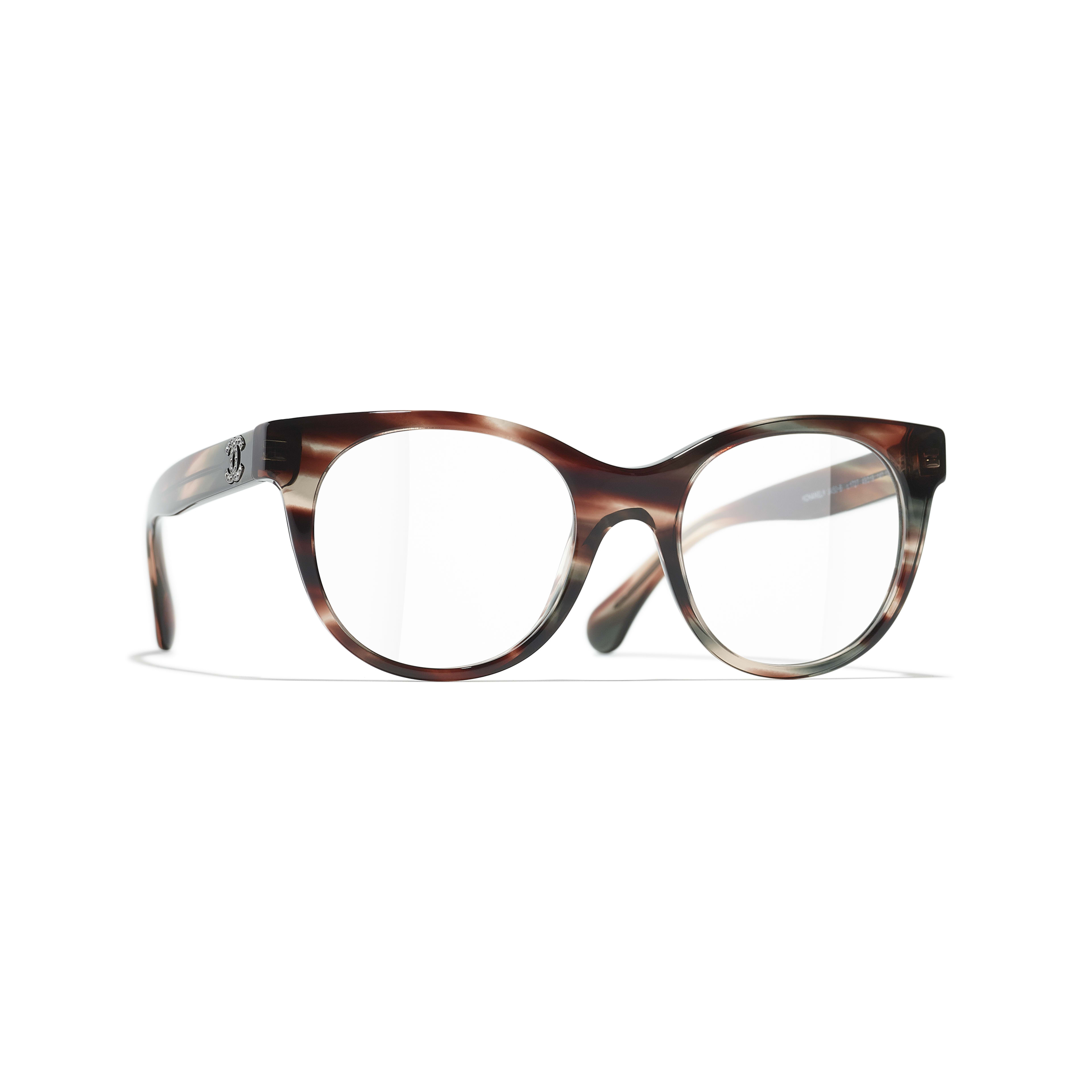 Chanel 3450B Glasses Brown Cat Eye Women