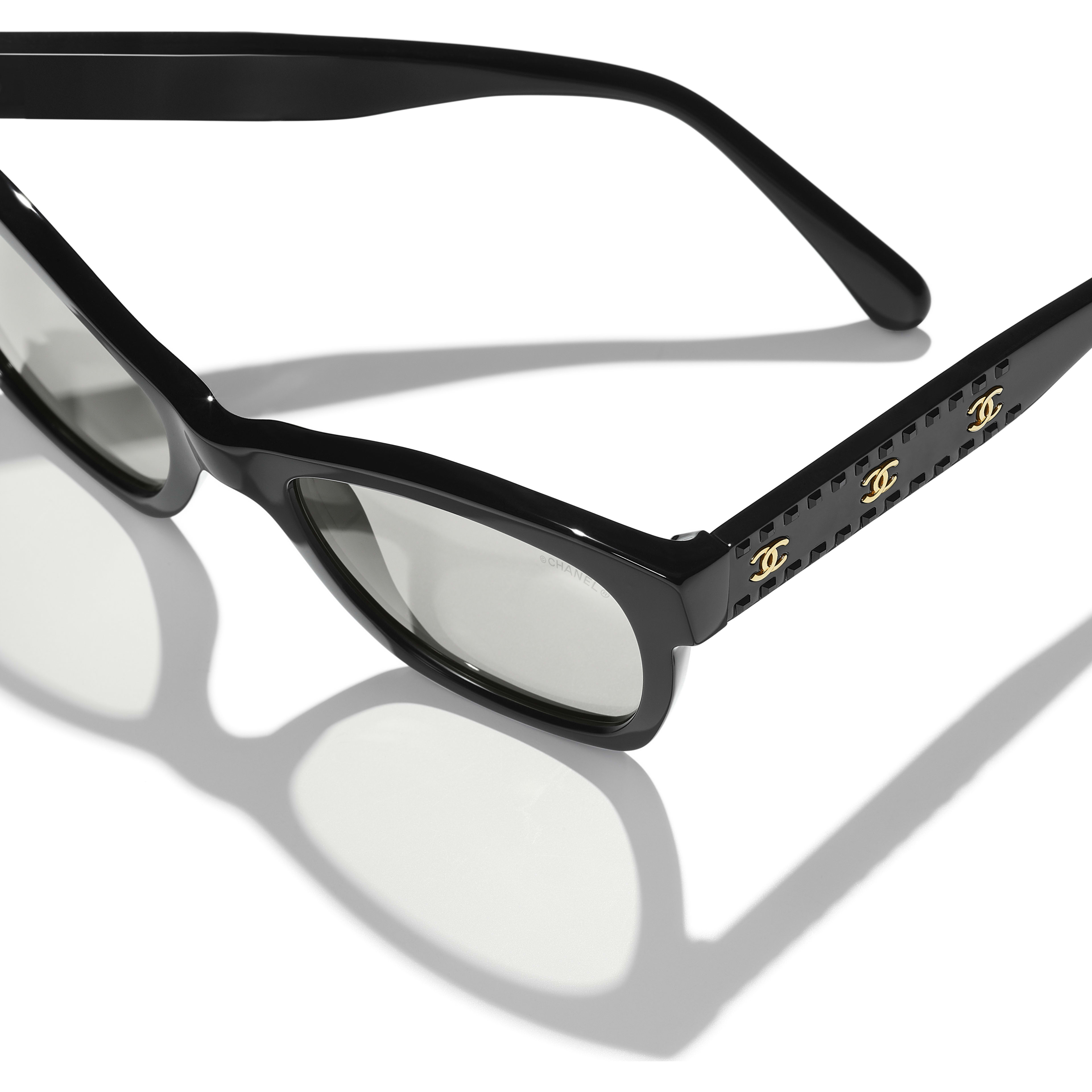Cat Eye Sunglasses - Svart - Acetate & Strass - CHANEL - Ekstravisning