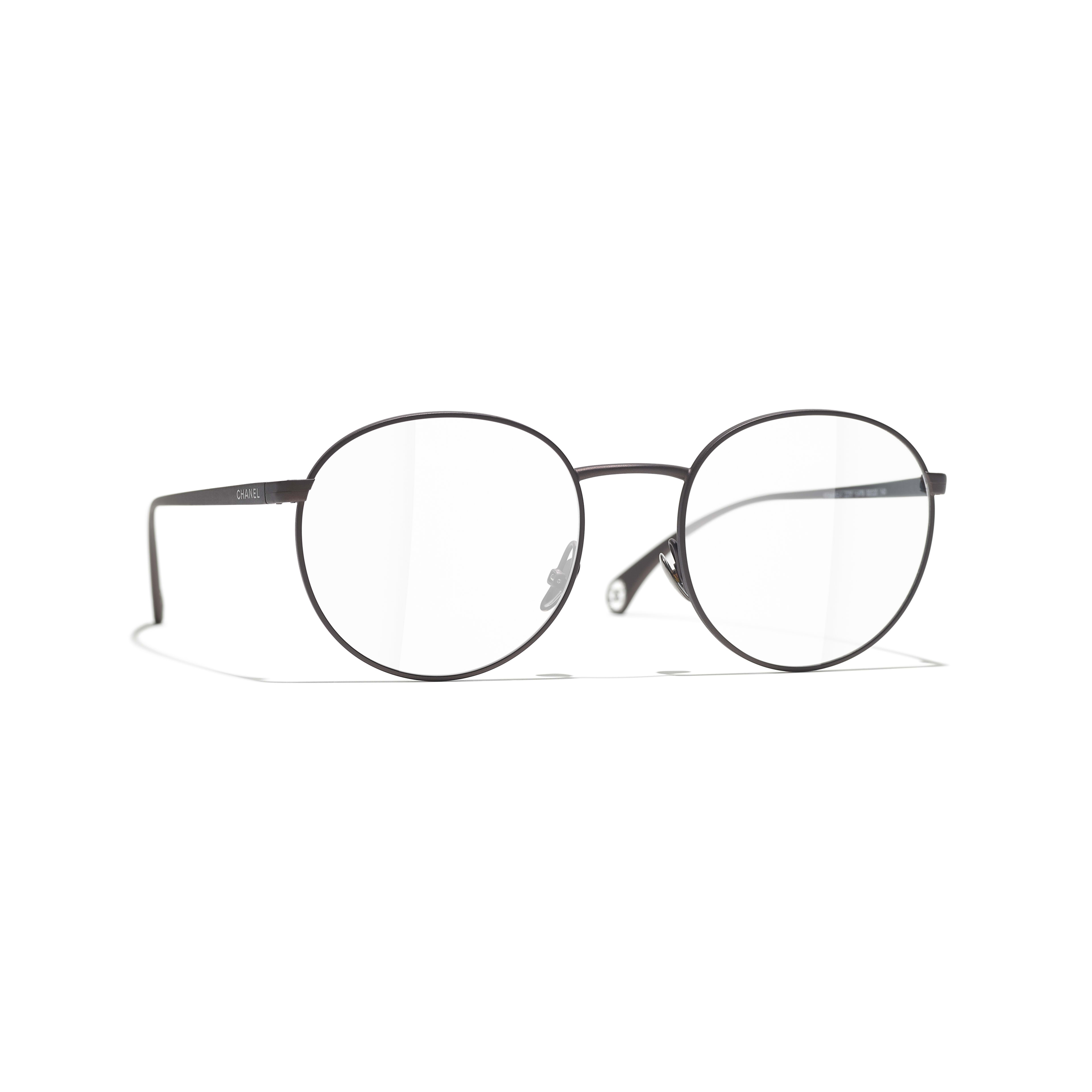 Gafas para graduar ovaladas Metal marrón - packshot default