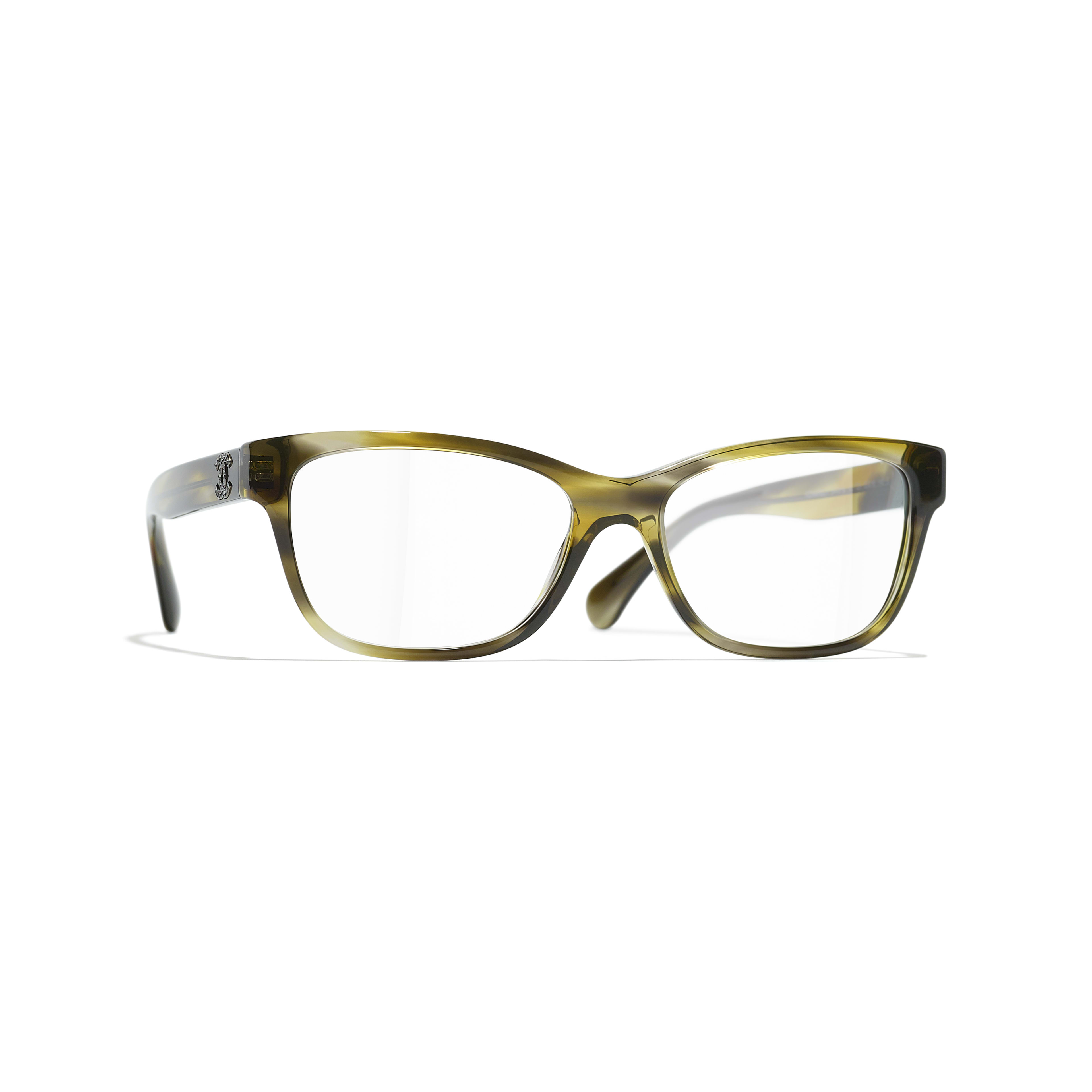 Chanel 3449B Glasses Green Rectangle Women