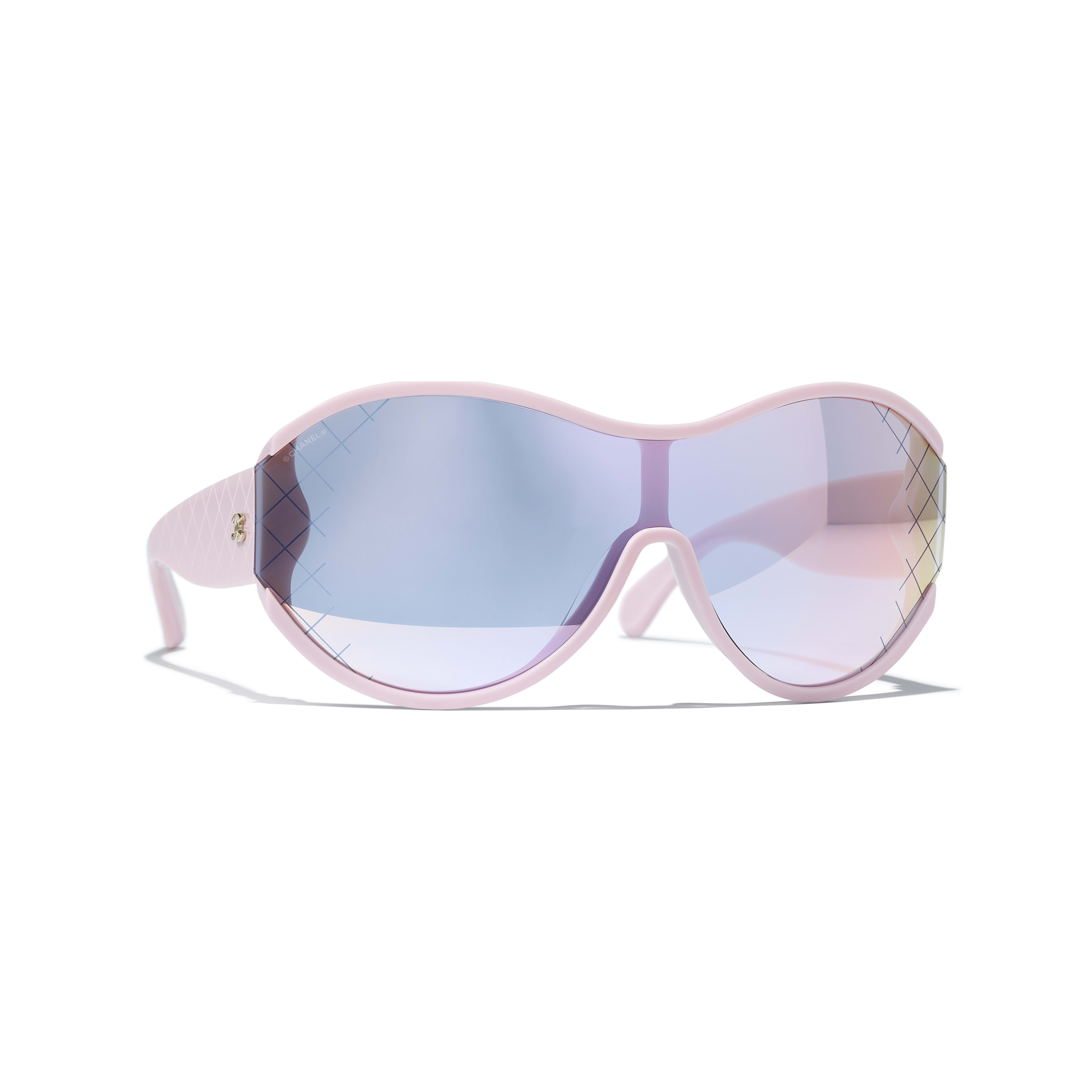 Chanel Shield Sunglasses - Metal, Pink and Purple - Polarized - UV Protected - Women's Sunglasses - 9570 C480/S4