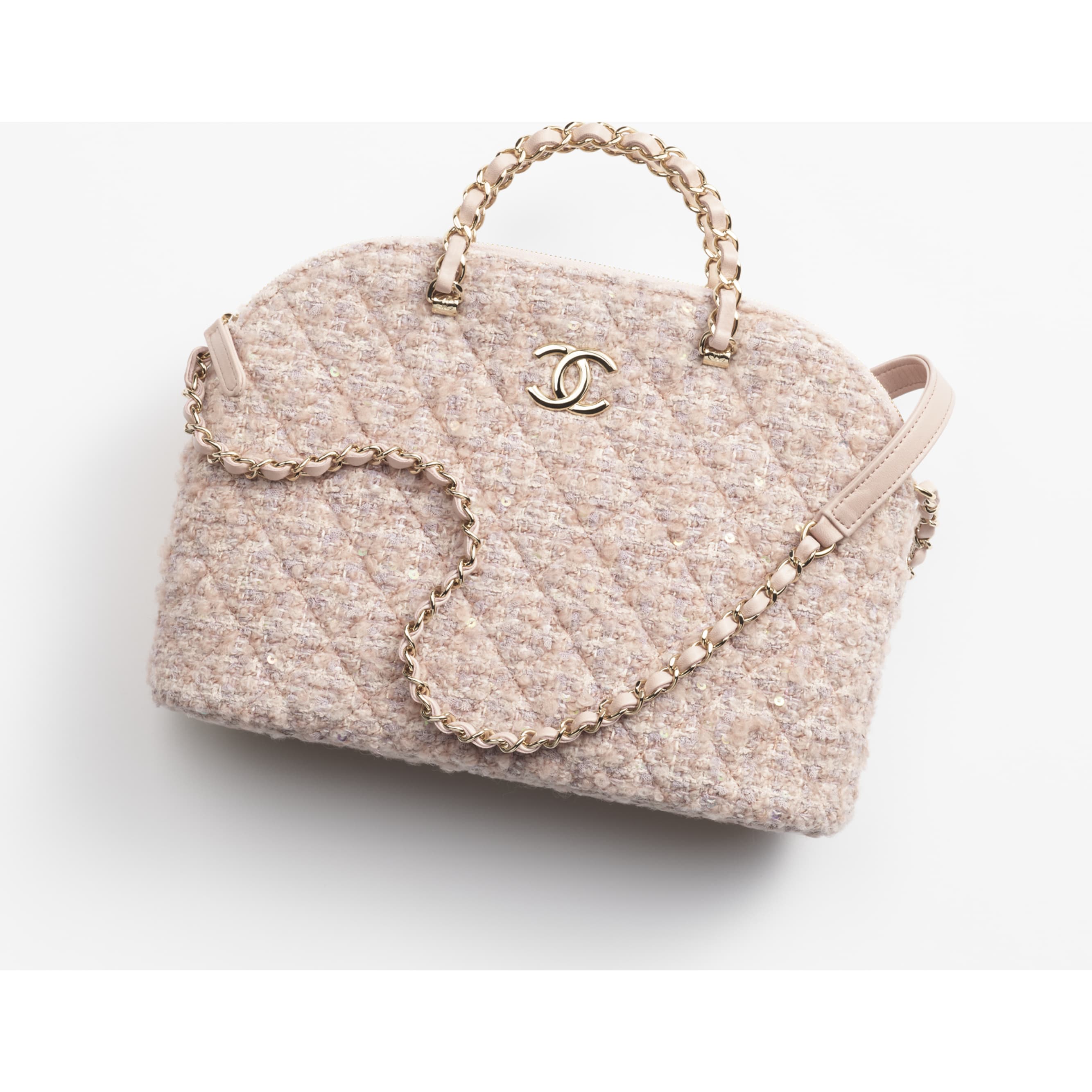Chanel shopping bag tweed hotsell