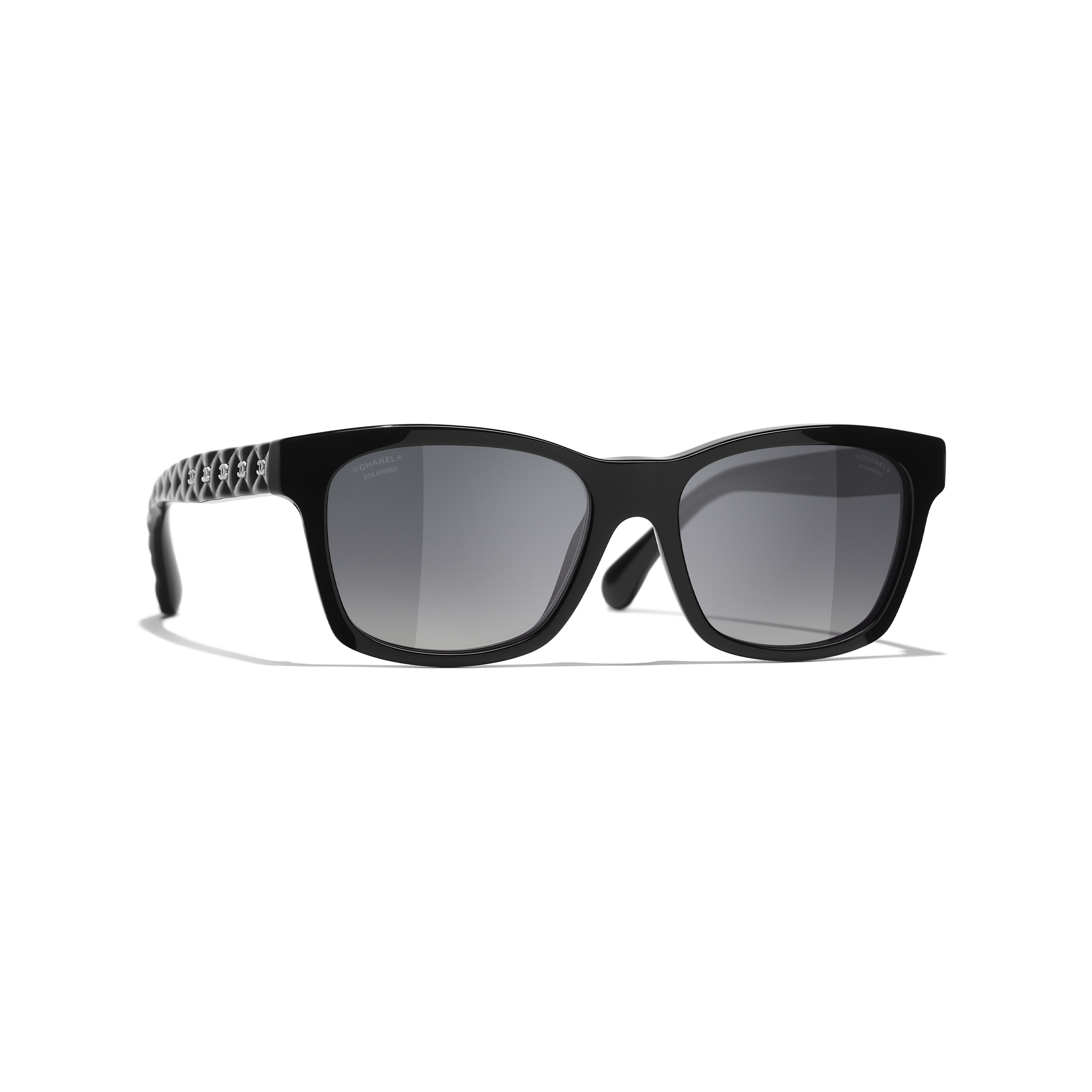 Chanel Square Sunglasses - Acetate, Black - Polarized - UV Protected - Women's Sunglasses - 5484 C760/S8