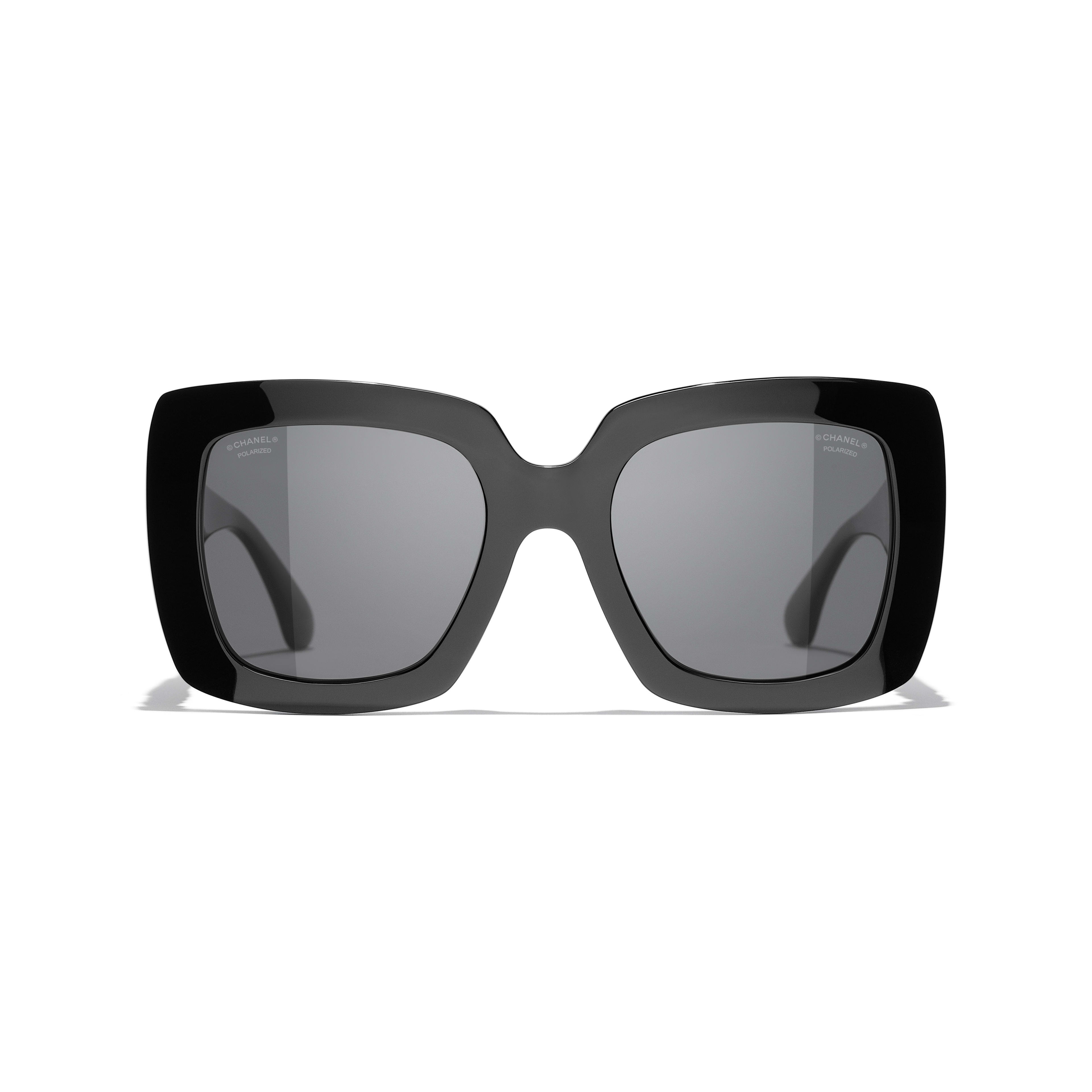 Sunglasses: Square Sunglasses, acetate & calfskin — Fashion | CHANEL