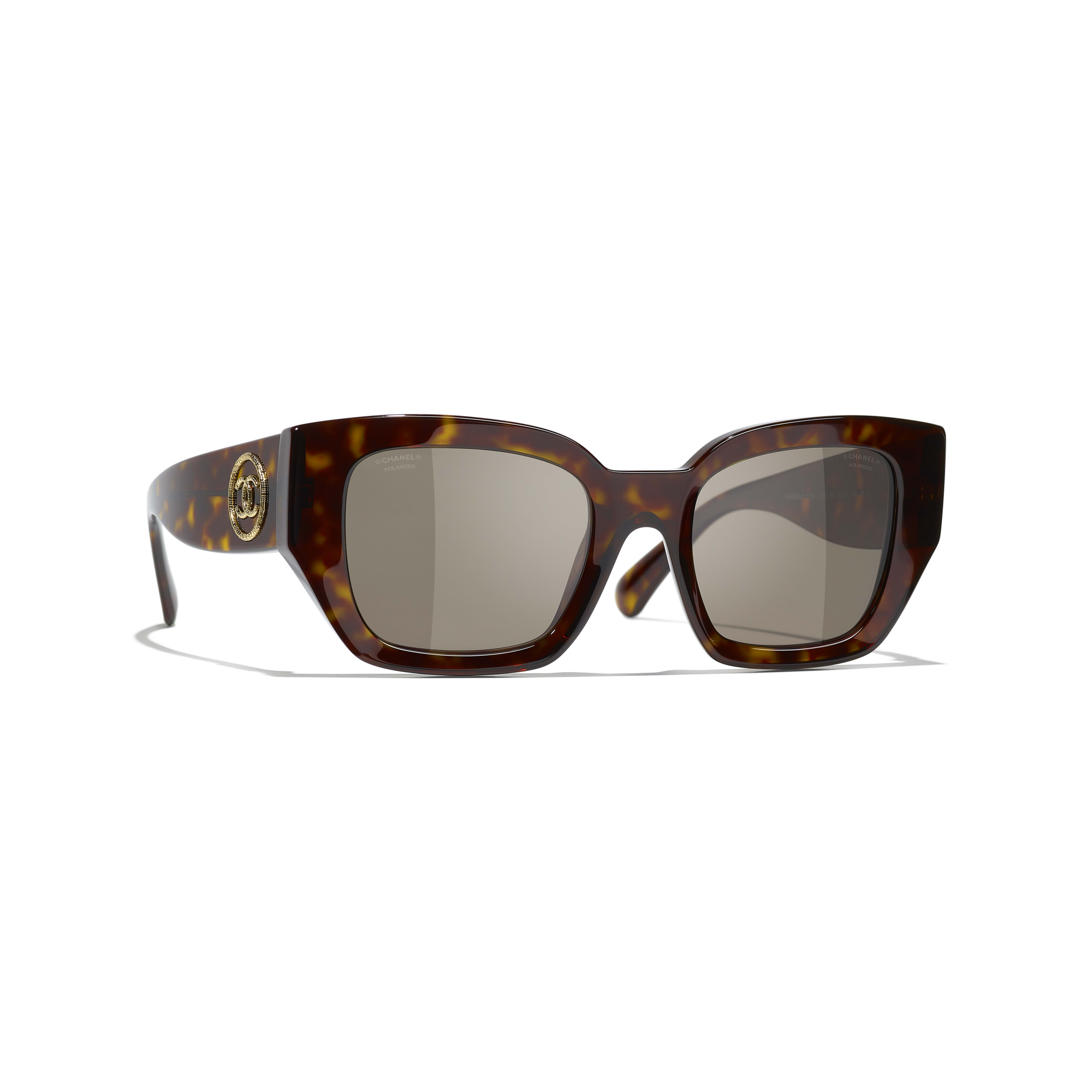 Sunglasses: Square Sunglasses, acetate & metal — Fashion