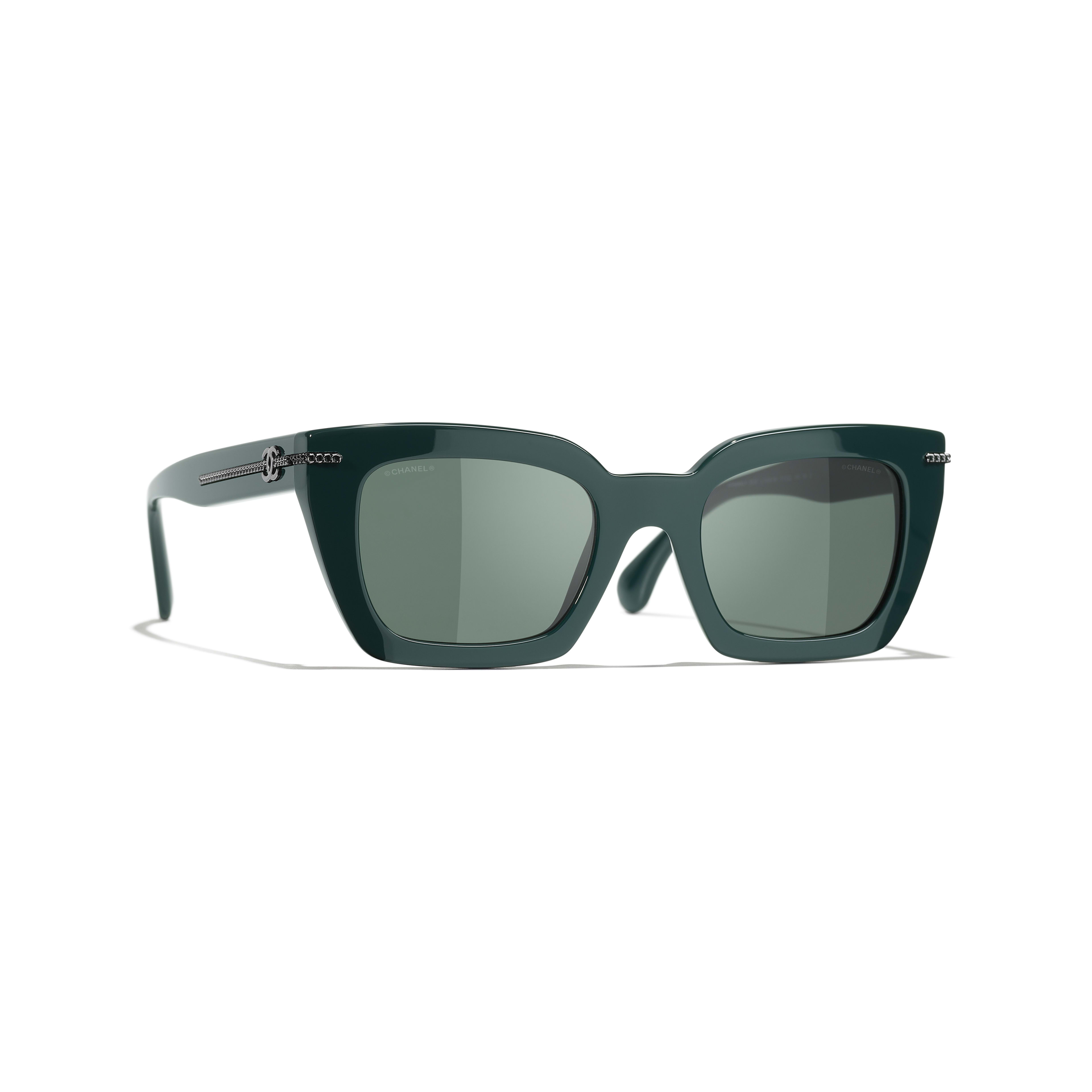 Sunglasses: Square Sunglasses, acetate — Fashion