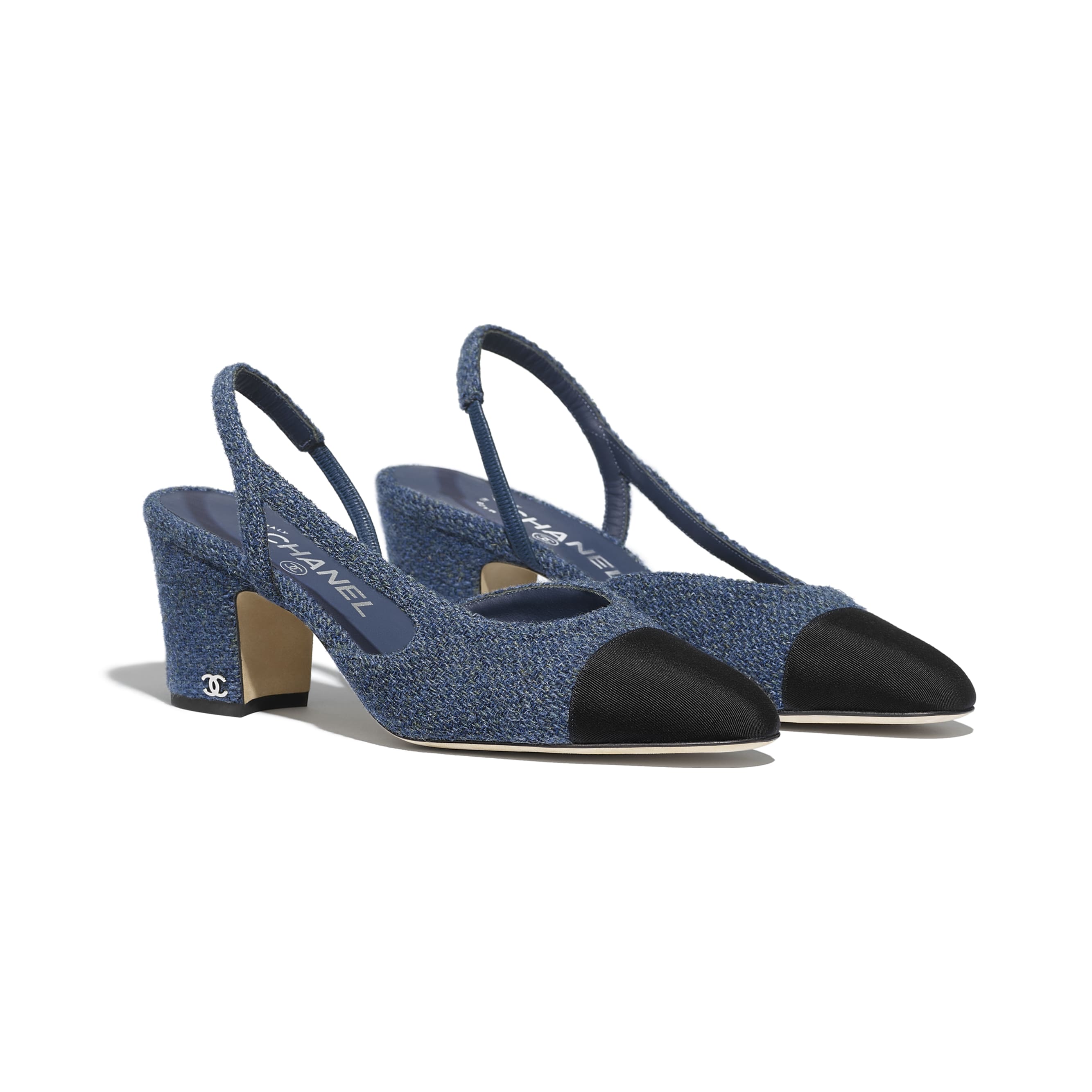 chanel tweed slingback