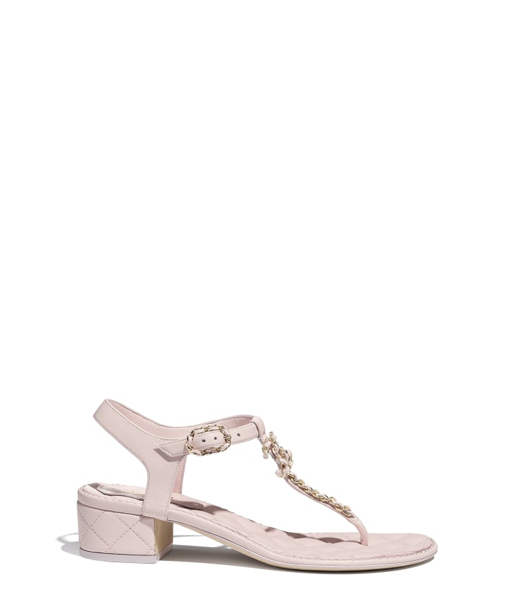 chanel pink jelly sandals